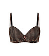 Кафяв сутиен балконет с животински принт FEARLESS-1 снимка