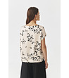 Кремава дамска блуза с флорален принт OMA 1-1 снимка