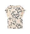 Кремава дамска блуза с флорален принт OMA 1-3 снимка