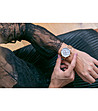 Дамски розовозлатист часовник с верижка и каишка Lina-1 снимка