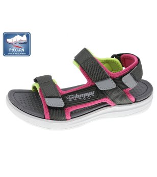 Детски тъмносиви сандали с велкро BEPPI снимка