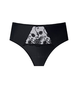 Черни бикини с висока талия и дантела PAMELA снимка