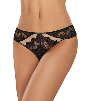 Черно-бежови прашки с дантела RUBY снимка