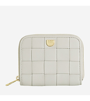 Дамско портмоне от естествена кожа в цвят перла Hokkaido снимка