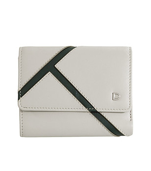 Дамски светлосив портфейл Jerez с графитен детайл снимка