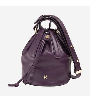 Дамска лилава кожена чанта Filicudi снимка