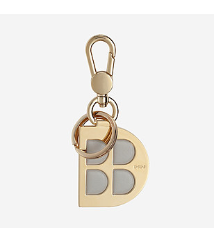 Златист метален ключодържател HASHIMA с кожени мотиви Pearl снимка