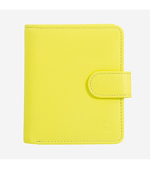 Жълт дамски портфейл ARBE с капса снимка
