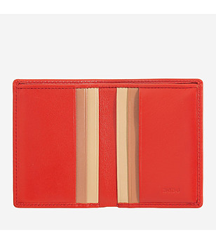 Червен мъжки портфейл RODI с RFID защита снимка