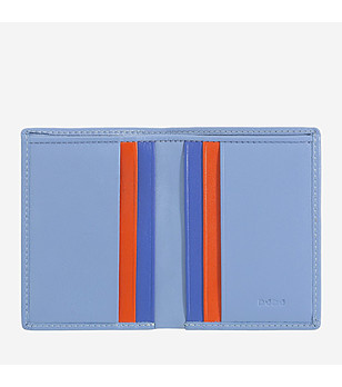 Светлосин портфейл от естествена кожа RODI снимка