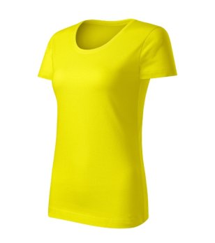 Дамска жълта тениска от органичен памук Kara снимка