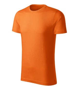 Мъжка оранжева тениска Slub от органичен памук снимка