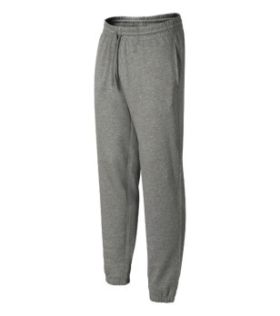 Сиво спортно долнище с ластичен подгъв и с памук None снимка