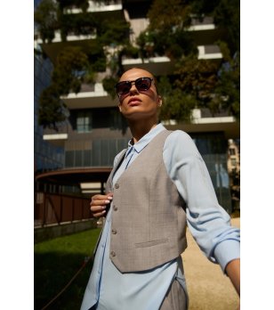 Сив дамски елек снимка