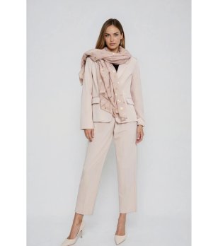 Бежов шал с метализирани мотиви снимка