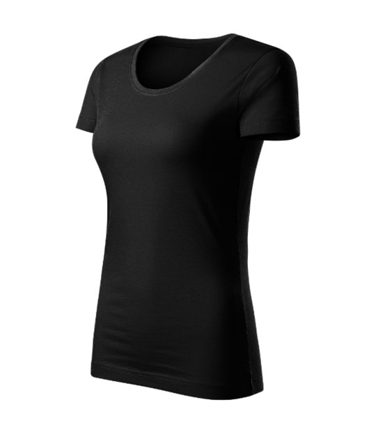 Черна дамска тениска от органичен памук Kara снимка