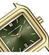 Дамски златист часовник със зелен циферблат-2 снимка