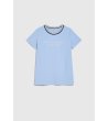Светлосиня тениска с къс ръкав-4 снимка