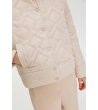 Дамско бежово капитонирано яке-4 снимка