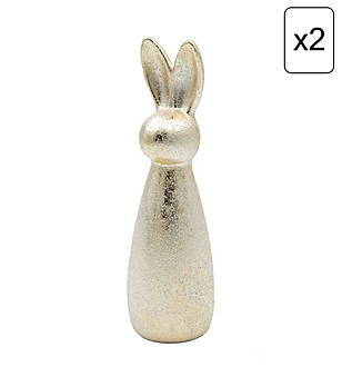 2 бр декоративни фигурки Заек 9x9x28 см снимка