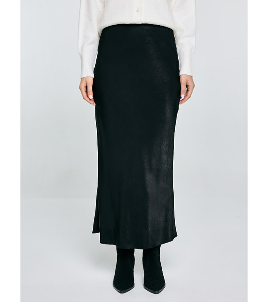 Черна дълга пола ELENI  снимка