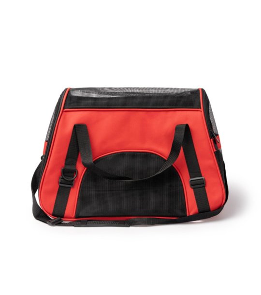 Червена чанта за домашни любимци с мрежа BANDIT снимка