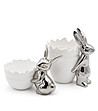 Бяла керамична купичка с декоративно зайче 19x13x22 см-1 снимка