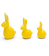 Комплект от 2 бр жълти керамични декоративни фигурки Заек 9x6x14 см-2 снимка