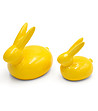 2 бр жълти декоративни фигурки Заек 14x13x10 см-1 снимка
