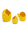 2 бр жълти керамични декоративни купички Яйце със зайче 9x10x8 см-1 снимка