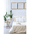Бяло-златист стъклен свещник BLANCA 12x15 см-4 снимка