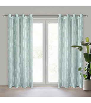 Ментово перде с апликация на халки 140x250 см снимка
