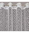 Бяло перде тип мрежа с халки 140x250 см-3 снимка