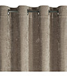 Бежова плътна завеса с халки 140x250 см-3 снимка