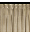 Едноцветна бежова кадифена завеса 140x300 см-3 снимка