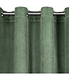 Тъмноментова велвет завеса с халки 140x250-4 снимка