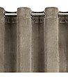 Кафява велвет завеса с халки 140x250 см-3 снимка