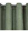 Оливкова велветова завеса с халки 140x250-3 снимка