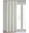 Естествено перде с ленени нишки с халки 140x250-1 снимка
