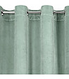 Светломентова велветена завеса с халки 140x250 см-3 снимка