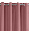 Тъмнорозово перде с халки 140x250 см-3 снимка