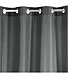 Графитено едноцветно перде с халки 140x250 см-4 снимка