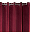 Бордово кадифено перде с халки 140x250-3 снимка