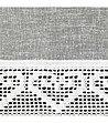 Кремаво перде тип закачалка с дантела 150x90-3 снимка