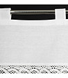 Бяло перде тип закачалка с дантела 150x30-2 снимка