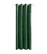 Комплект тъмнозелени велурени пердета с халки 140x250 см 2 броя-2 снимка