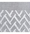 Бяла завеса с геометрична апликация 140x250-4 снимка