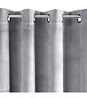 Светлосива велветова завеса с халки 140x250 см-3 снимка