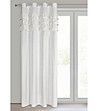 Бяло кадифено перде с волани и халки 140x250 см-1 снимка