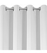 Бяла затъмняваща завеса с халки 140x270 см-3 снимка